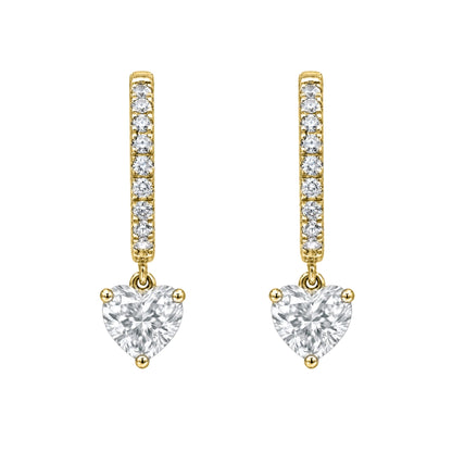 Lab-Grown Diamond Hoop Earrings in 14K White Gold or 14K Yellow Gold