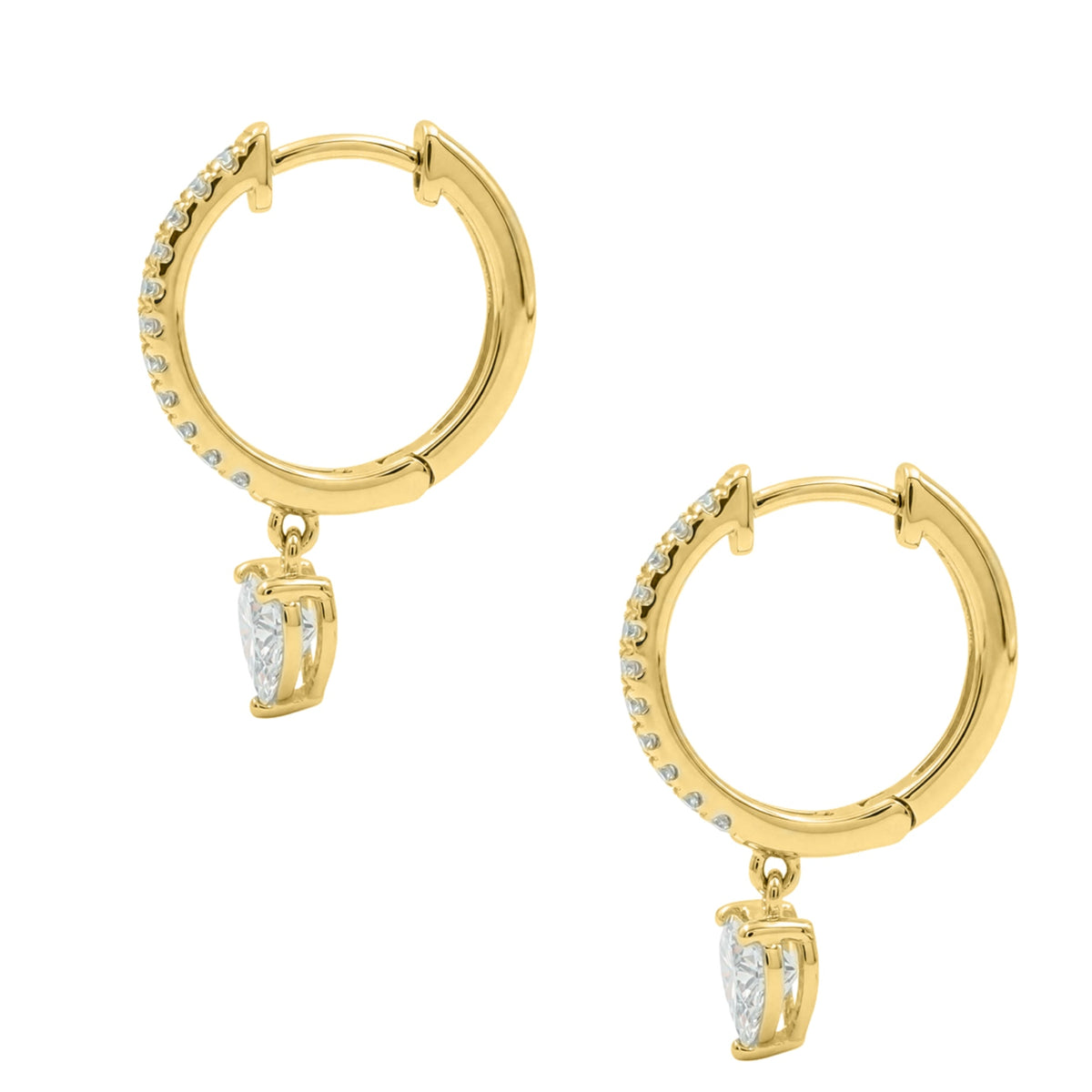 Lab-Grown Diamond Hoop Earrings in 14K White Gold or 14K Yellow Gold
