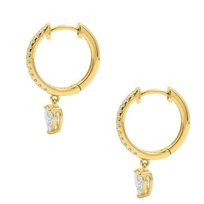 Lab-Grown Diamond Hoop Earrings in 14K White Gold or 14K Yellow Gold