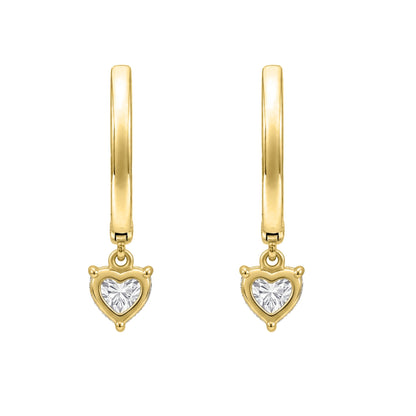 Lab-Grown Diamond Hoop Earrings in 14K White Gold or 14K Yellow Gold