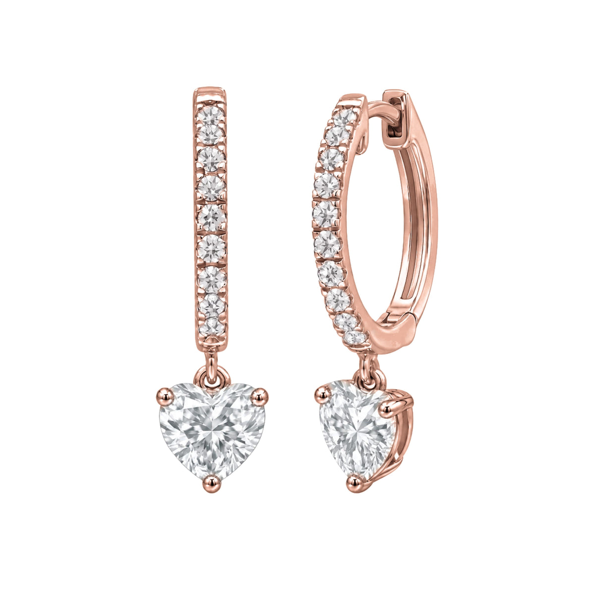 Lab-Grown Diamond Hoop Earrings in 14K White Gold or 14K Yellow Gold