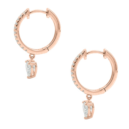 Lab-Grown Diamond Hoop Earrings in 14K White Gold or 14K Yellow Gold