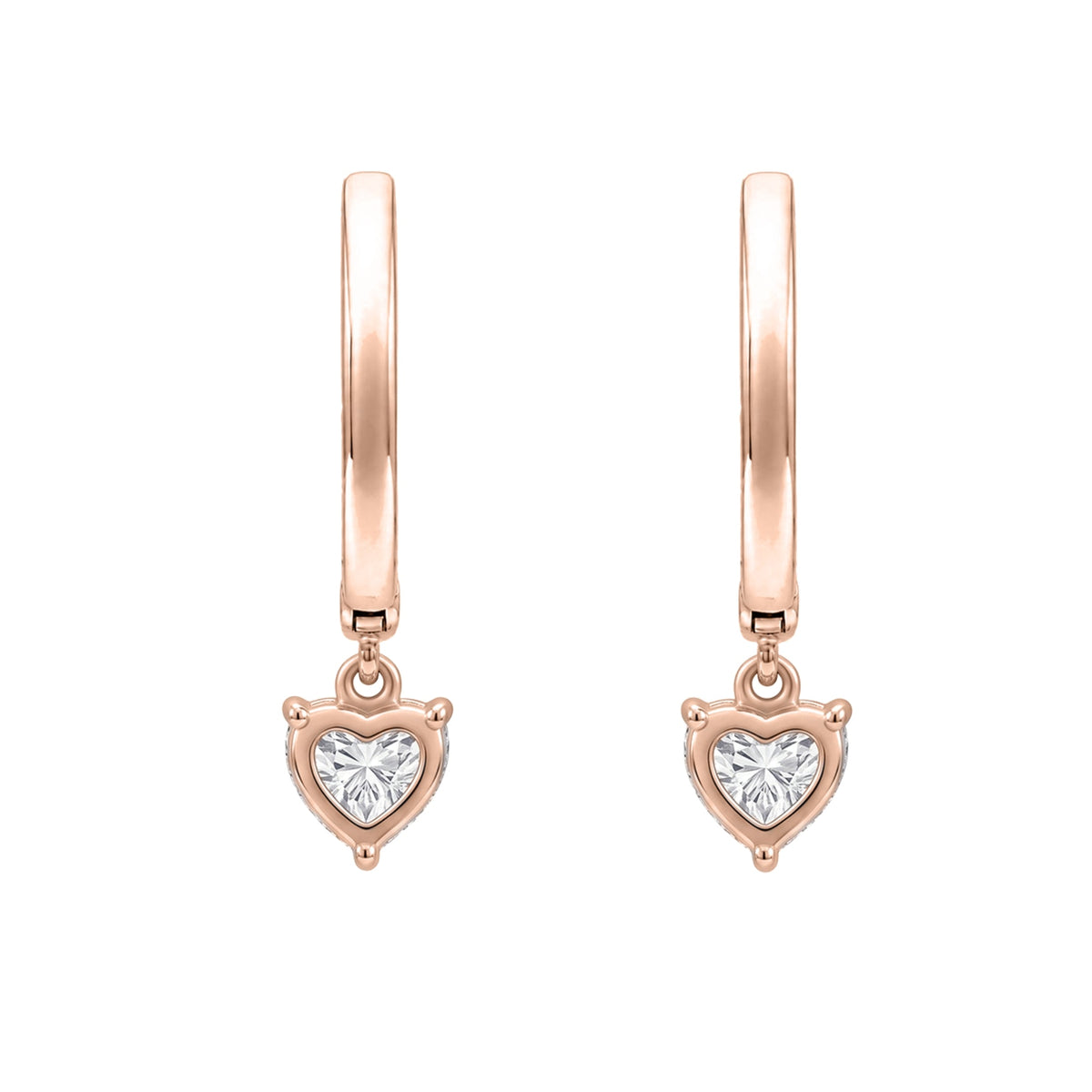 Lab-Grown Diamond Hoop Earrings in 14K White Gold or 14K Yellow Gold