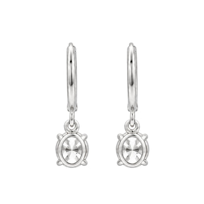 Lab-Grown Diamond Hoop Earrings in 14K White Gold or 14K Yellow Gold