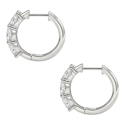 Lab-Grown Diamond Oval Hoop Earrings in 14K White Gold or 14K Yellow Gold