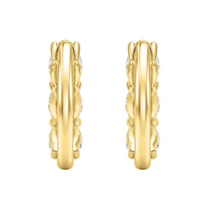 Lab-Grown Diamond Oval Hoop Earrings in 14K White Gold or 14K Yellow Gold