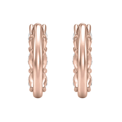 Lab-Grown Diamond Oval Hoop Earrings in 14K White Gold or 14K Yellow Gold