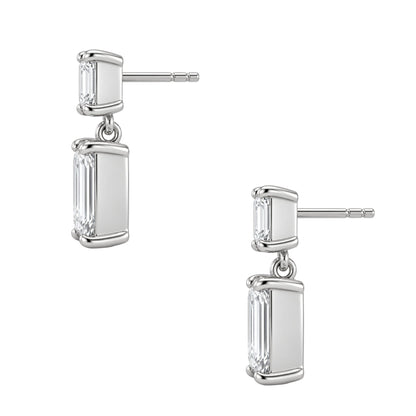 Lab-Grown Diamond Emerald-Cut & Asscher Stud Earrings in 14K White Gold or 14K Yellow Gold