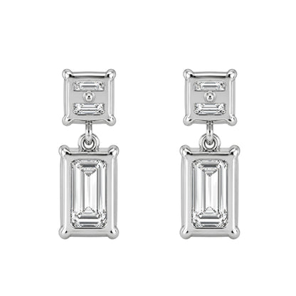 Lab-Grown Diamond Emerald-Cut & Asscher Stud Earrings in 14K White Gold or 14K Yellow Gold