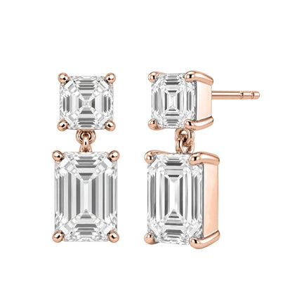 Lab-Grown Diamond Emerald-Cut & Asscher Stud Earrings in 14K White Gold or 14K Yellow Gold