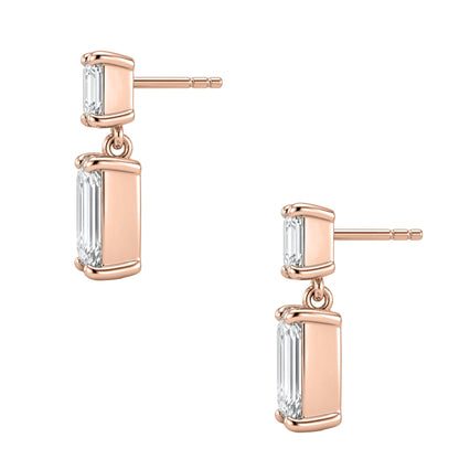 Lab-Grown Diamond Emerald-Cut & Asscher Stud Earrings in 14K White Gold or 14K Yellow Gold