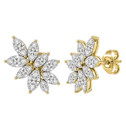 2 ct. T.W. Lab-Grown Diamond Marquise Stud Earrings in 14K White Gold or 14K Yellow Gold