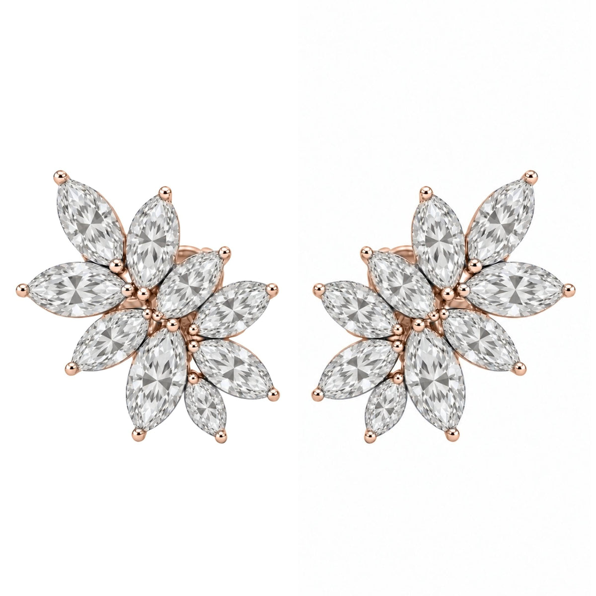 2 ct. T.W. Lab-Grown Diamond Marquise Stud Earrings in 14K White Gold or 14K Yellow Gold