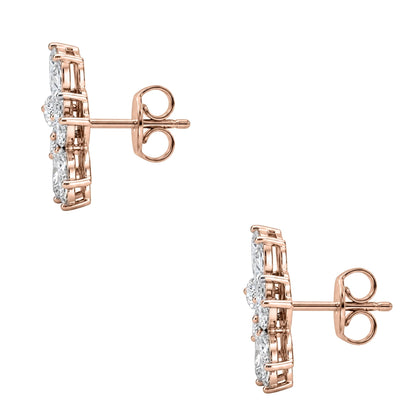 2 ct. T.W. Lab-Grown Diamond Marquise Stud Earrings in 14K White Gold or 14K Yellow Gold