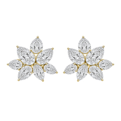 3 ct. T.W. Lab-Grown Diamond Pear-Marquise Stud Earrings in 14K White Gold or 14K Yellow Gold