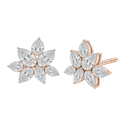 3 ct. T.W. Lab-Grown Diamond Pear-Marquise Stud Earrings in 14K White Gold or 14K Yellow Gold