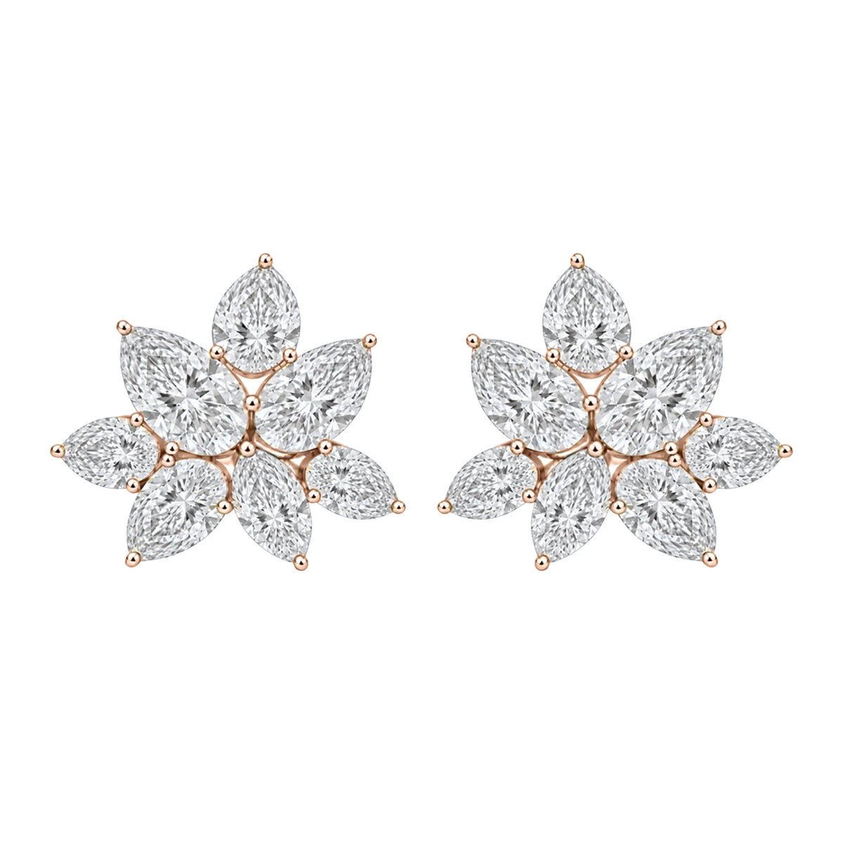 3 ct. T.W. Lab-Grown Diamond Pear-Marquise Stud Earrings in 14K White Gold or 14K Yellow Gold