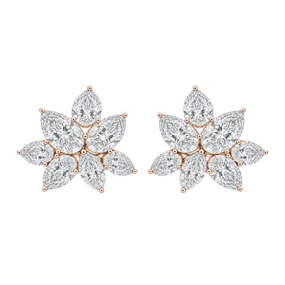 3 ct. T.W. Lab-Grown Diamond Pear-Marquise Stud Earrings in 14K White Gold or 14K Yellow Gold