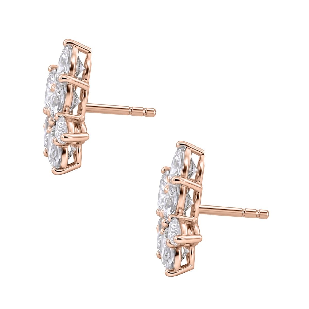 3 ct. T.W. Lab-Grown Diamond Pear-Marquise Stud Earrings in 14K White Gold or 14K Yellow Gold