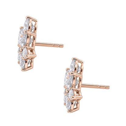 3 ct. T.W. Lab-Grown Diamond Pear-Marquise Stud Earrings in 14K White Gold or 14K Yellow Gold