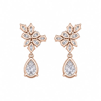 5 ct. T.W. Lab-Grown Diamond Pear-Marquise Drop Earrings in 14K White Gold or 14K Yellow Gold