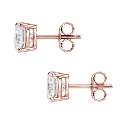 Lab-Grown Diamond Round Stud Earrings in 14K White Gold or 14K Yellow Gold