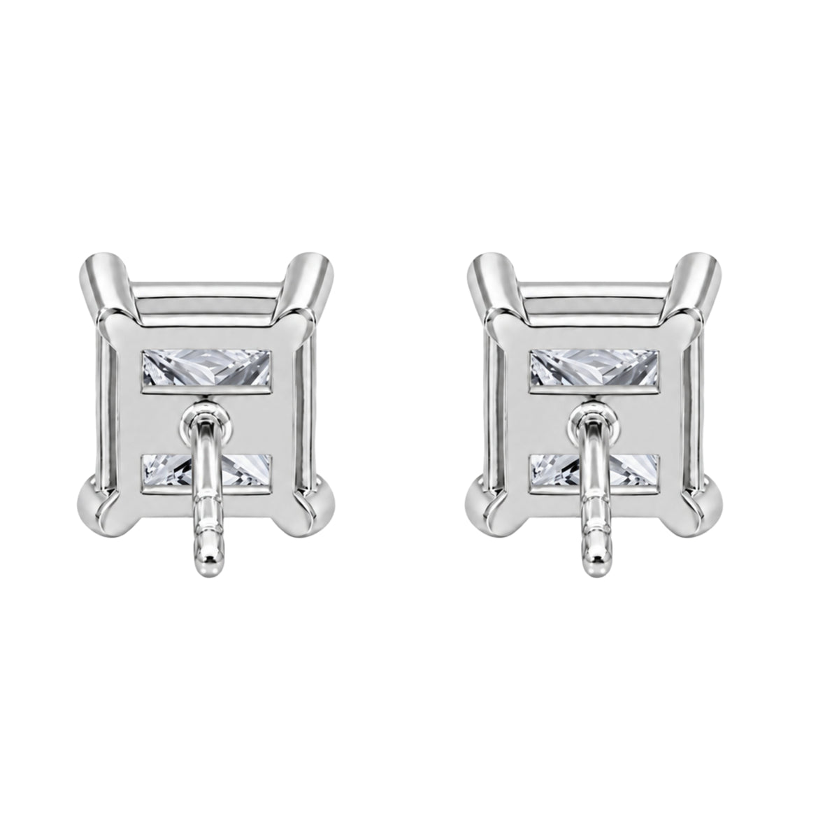 Lab-Grown Diamond Princess Stud Earrings in 14K White Gold or 14K Yellow Gold