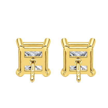 Lab-Grown Diamond Princess Stud Earrings in 14K White Gold or 14K Yellow Gold