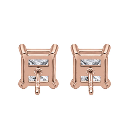 Lab-Grown Diamond Princess Stud Earrings in 14K White Gold or 14K Yellow Gold