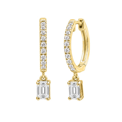 Lab-Grown Diamond Hoop Earrings in 14K White Gold or 14K Yellow Gold