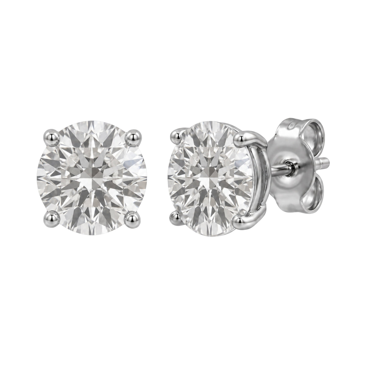 0.25 ct. T.W. Lab-Grown Diamond Round Stud Earrings in Sterling Silver