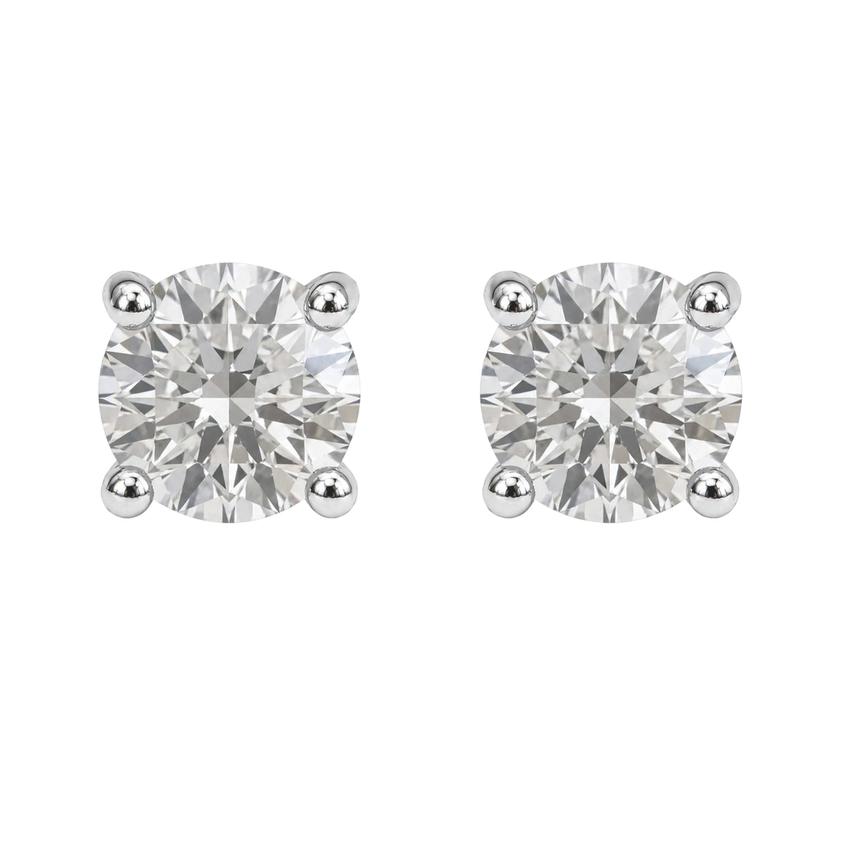 0.25 ct. T.W. Lab-Grown Diamond Round Stud Earrings in Sterling Silver