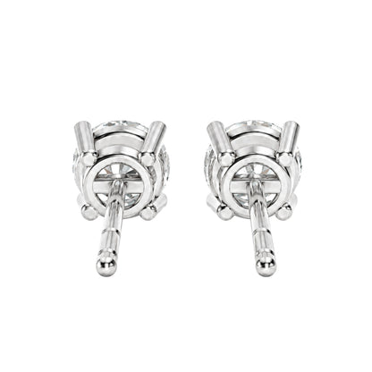 2 ct. T.W. Lab-Grown Diamond Round Stud Earrings in Sterling Silver