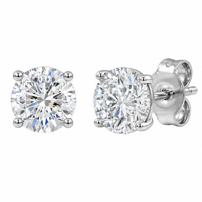 1 ct. T.W. Lab-Grown Diamond Round Stud Earrings in Sterling Silver