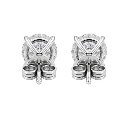 1 ct. T.W. Lab-Grown Diamond Round Stud Earrings in Sterling Silver