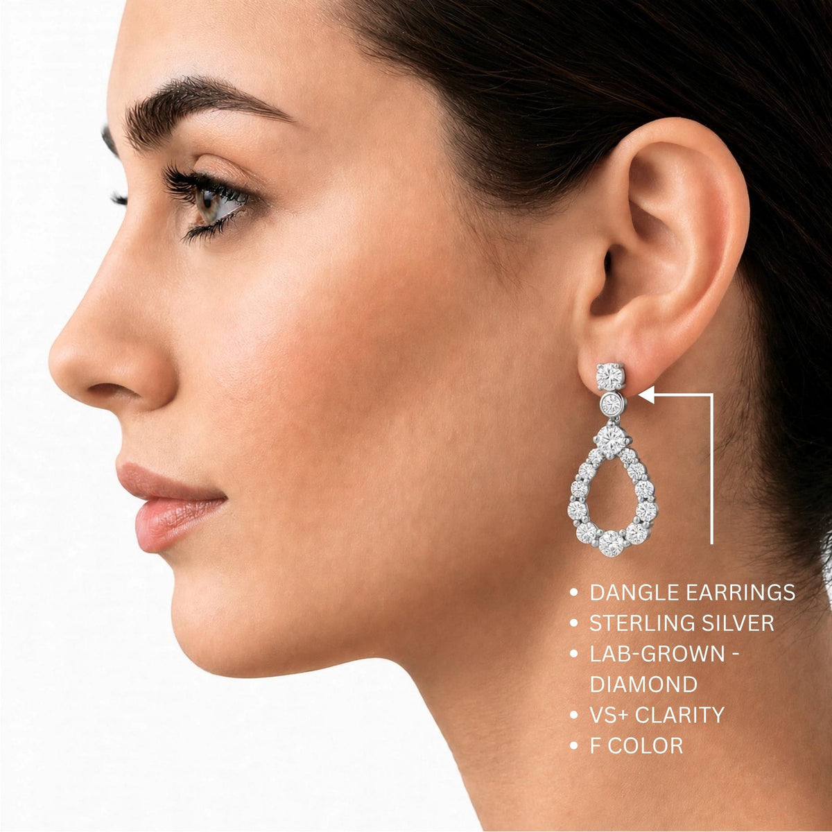 2 ct. T.W. Lab-Grown Diamond Round Drop Earrings in Sterling Silver or 14K Gold over Silver