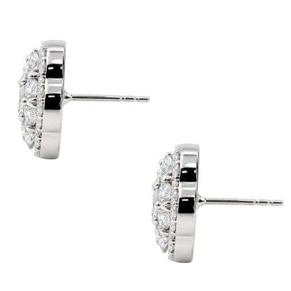 3 ct. T.W. Lab-Grown Diamond Round Cluster Earrings in Sterling Silver or 14K Gold over Silver