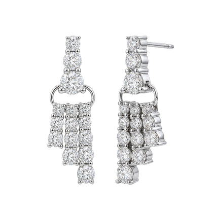 2 ct. T.W. Lab-Grown Diamond Round Drop Earrings in Sterling Silver or 14K Gold over Silver