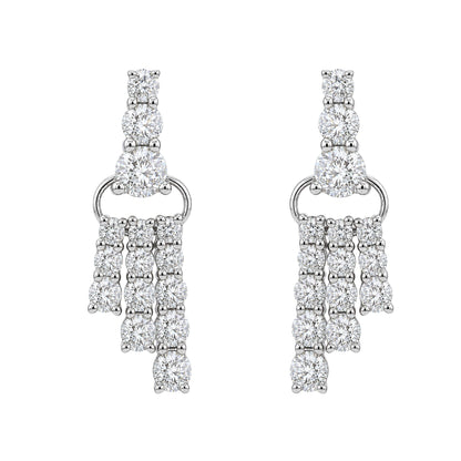 2 ct. T.W. Lab-Grown Diamond Round Drop Earrings in Sterling Silver or 14K Gold over Silver