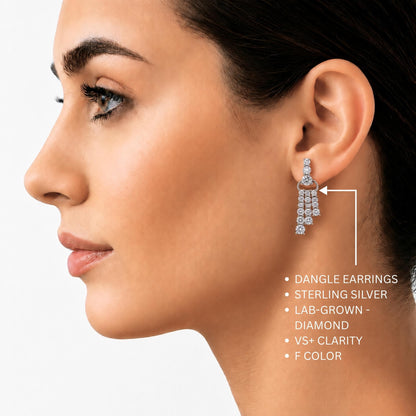 2 ct. T.W. Lab-Grown Diamond Round Drop Earrings in Sterling Silver or 14K Gold over Silver