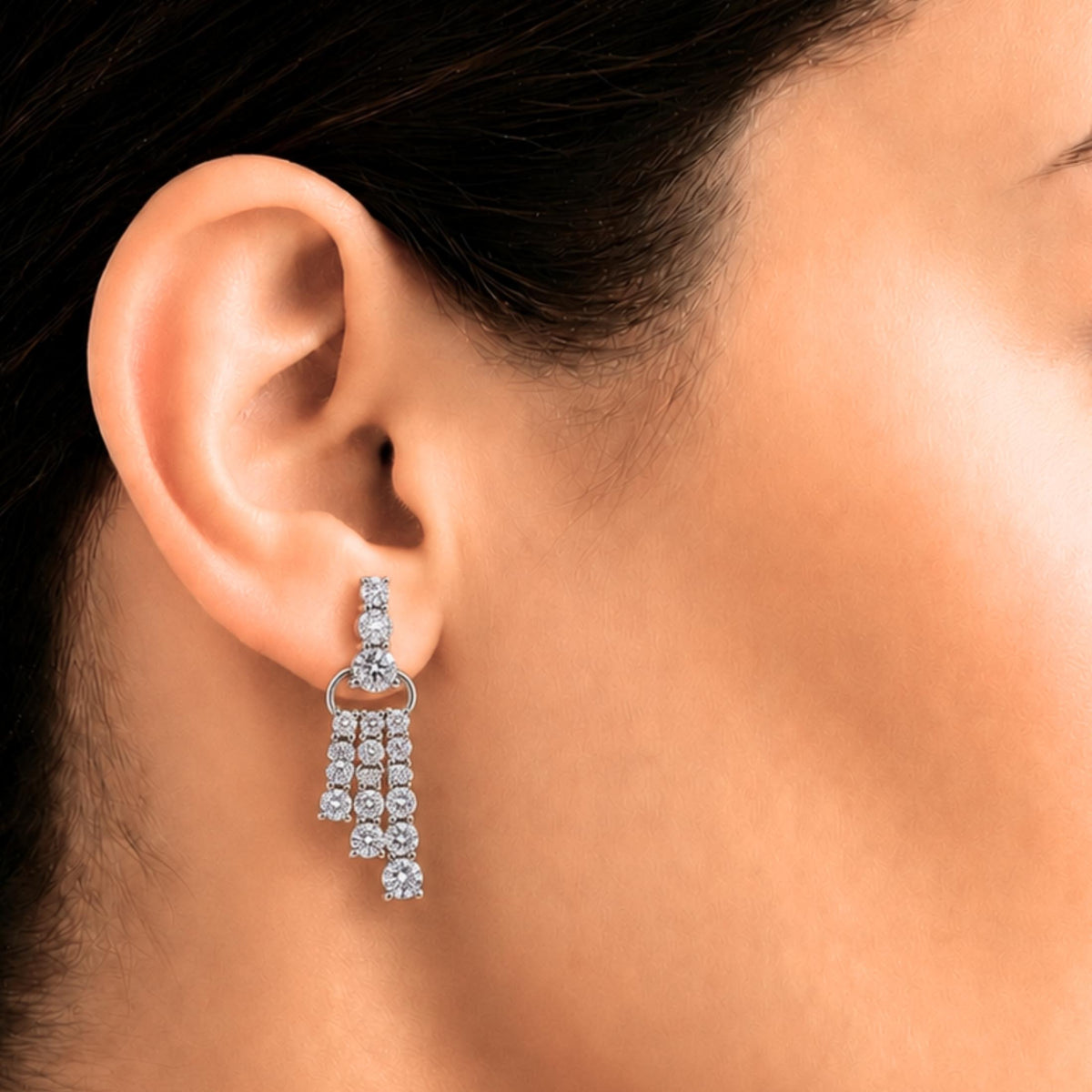 2 ct. T.W. Lab-Grown Diamond Round Drop Earrings in Sterling Silver or 14K Gold over Silver