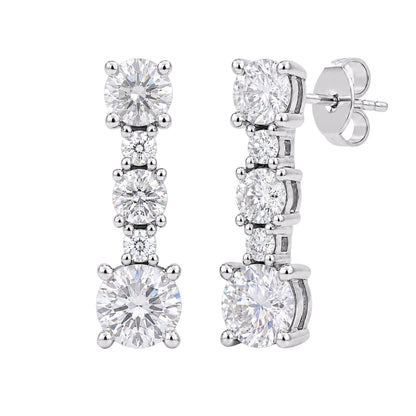 2 ct. T.W. Lab-Grown Diamond Round Drop Earrings in Sterling Silver or 14K Gold over Silver