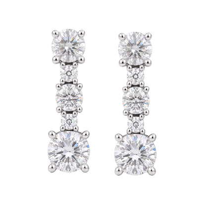 2 ct. T.W. Lab-Grown Diamond Round Drop Earrings in Sterling Silver or 14K Gold over Silver