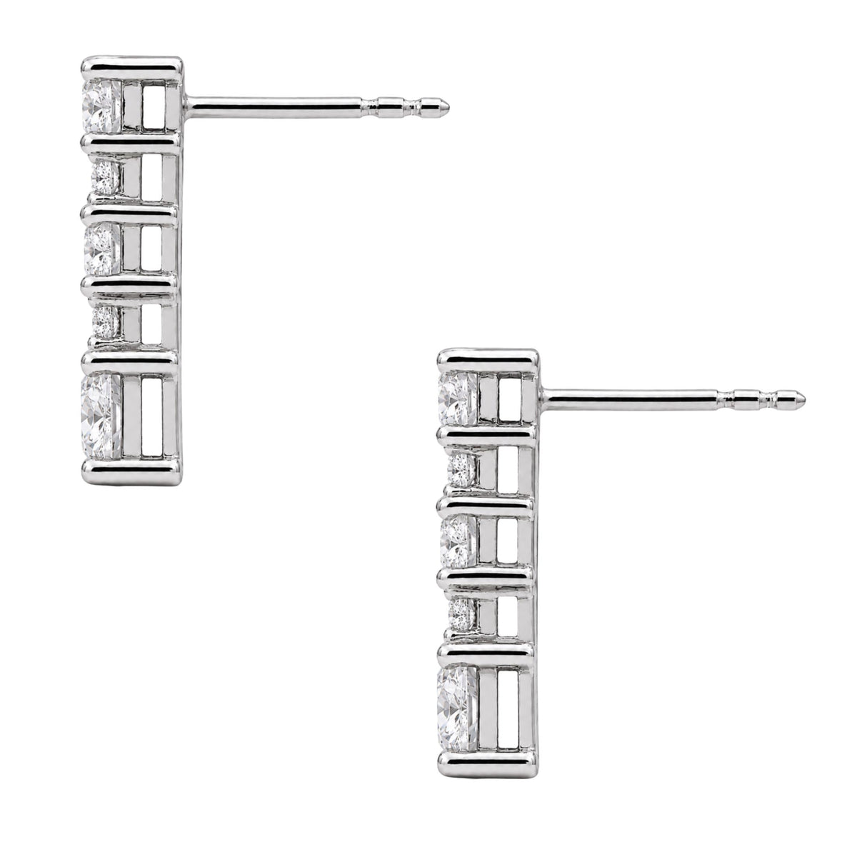 2 ct. T.W. Lab-Grown Diamond Round Drop Earrings in Sterling Silver or 14K Gold over Silver