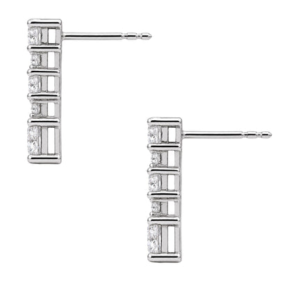 2 ct. T.W. Lab-Grown Diamond Round Drop Earrings in Sterling Silver or 14K Gold over Silver
