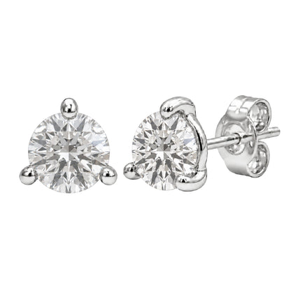 3/8 ct. T.W. Lab-Grown Diamond Round Stud Earrings in Sterling Silver & 14K Gold over Silver