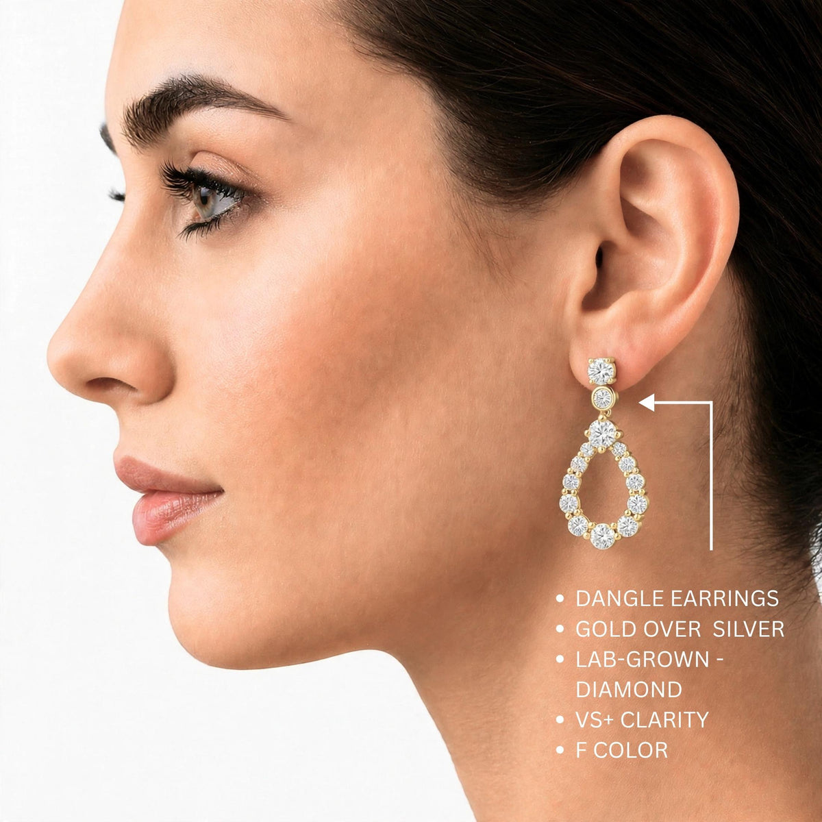 2 ct. T.W. Lab-Grown Diamond Round Drop Earrings in Sterling Silver or 14K Gold over Silver