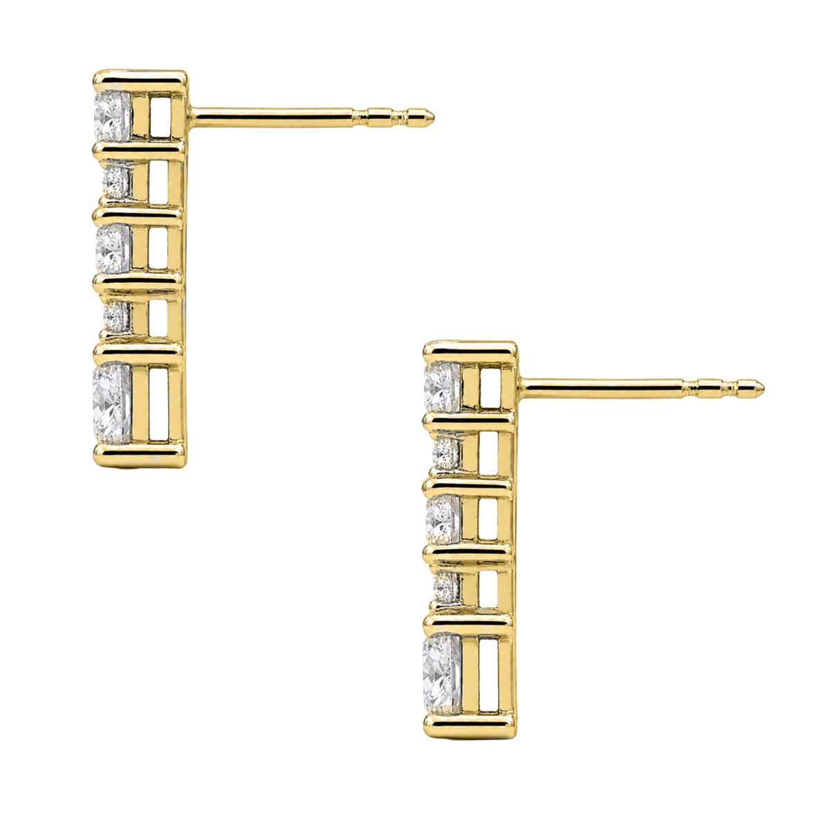 2 ct. T.W. Lab-Grown Diamond Round Drop Earrings in Sterling Silver or 14K Gold over Silver