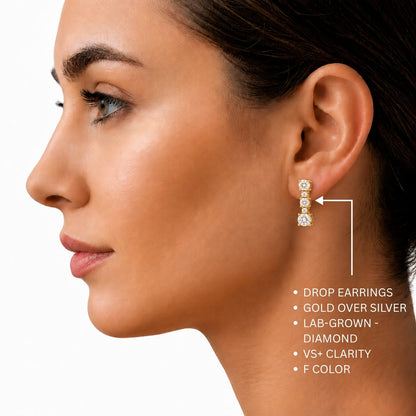 2 ct. T.W. Lab-Grown Diamond Round Drop Earrings in Sterling Silver or 14K Gold over Silver