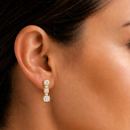 2 ct. T.W. Lab-Grown Diamond Round Drop Earrings in Sterling Silver or 14K Gold over Silver
